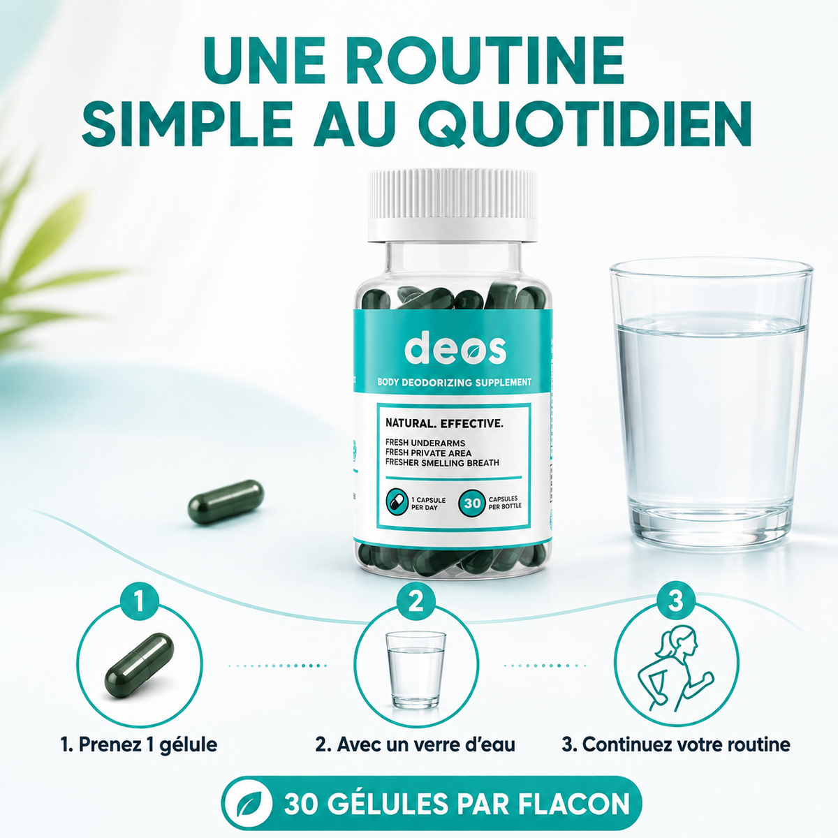 DEOS™ – 30 gélules fraîcheur intérieure pour vous separez de la mauvaise haleine