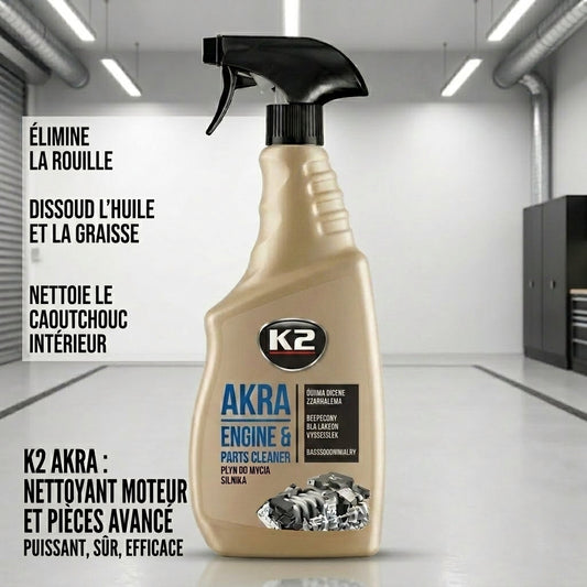 K2 AKRA — Le nettoyant moteur qui fait en 5 minutes ce que le garage ne fait pas