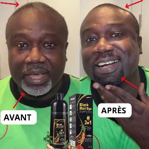 Shampoing colorant noir naturel 3 en 1