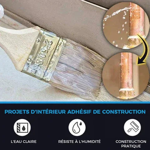 🔥 Colle Mastic Anti-Fuite Imperméable & Invisible — Avec Brosse