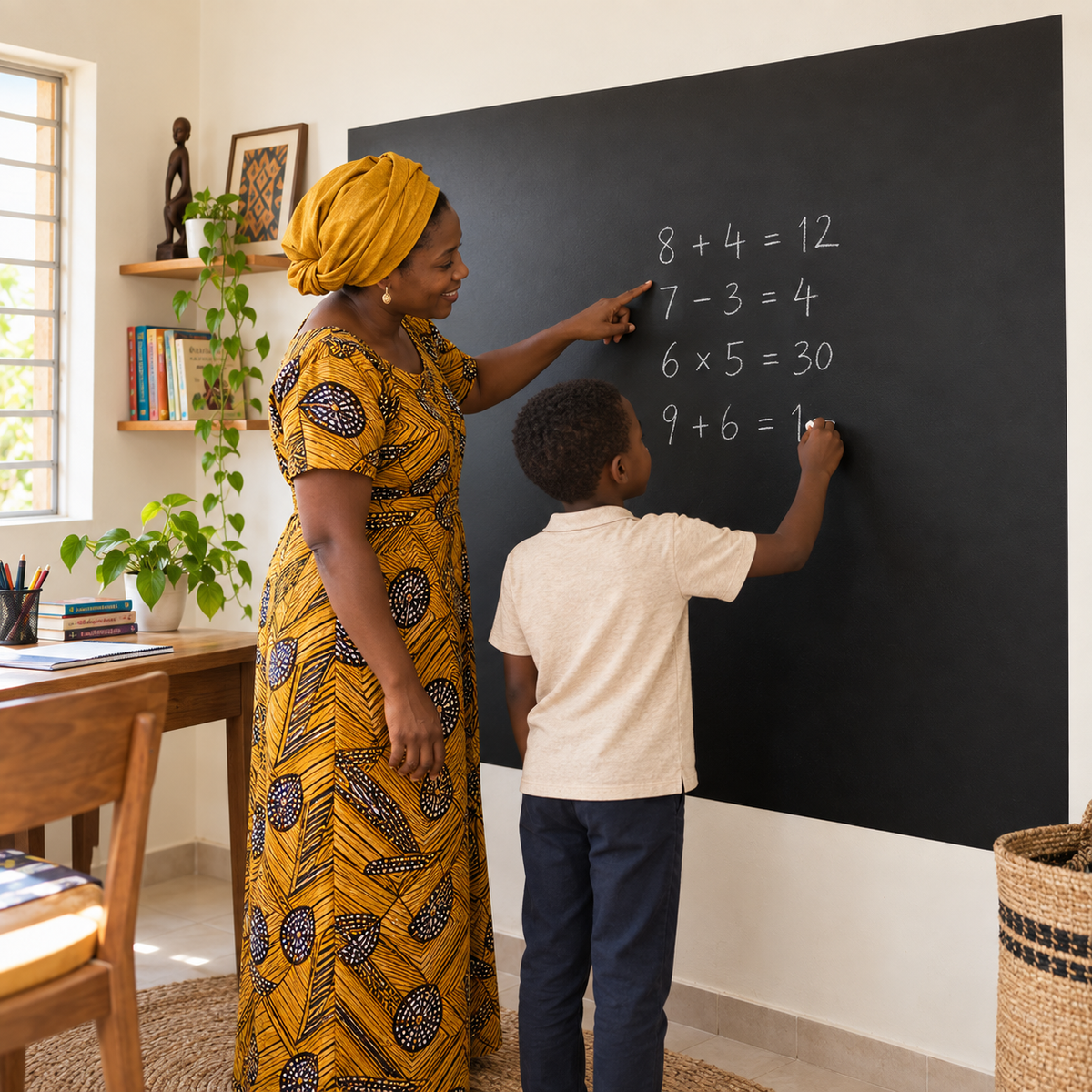 Mur-École – coin d’étude pour parent et enfant