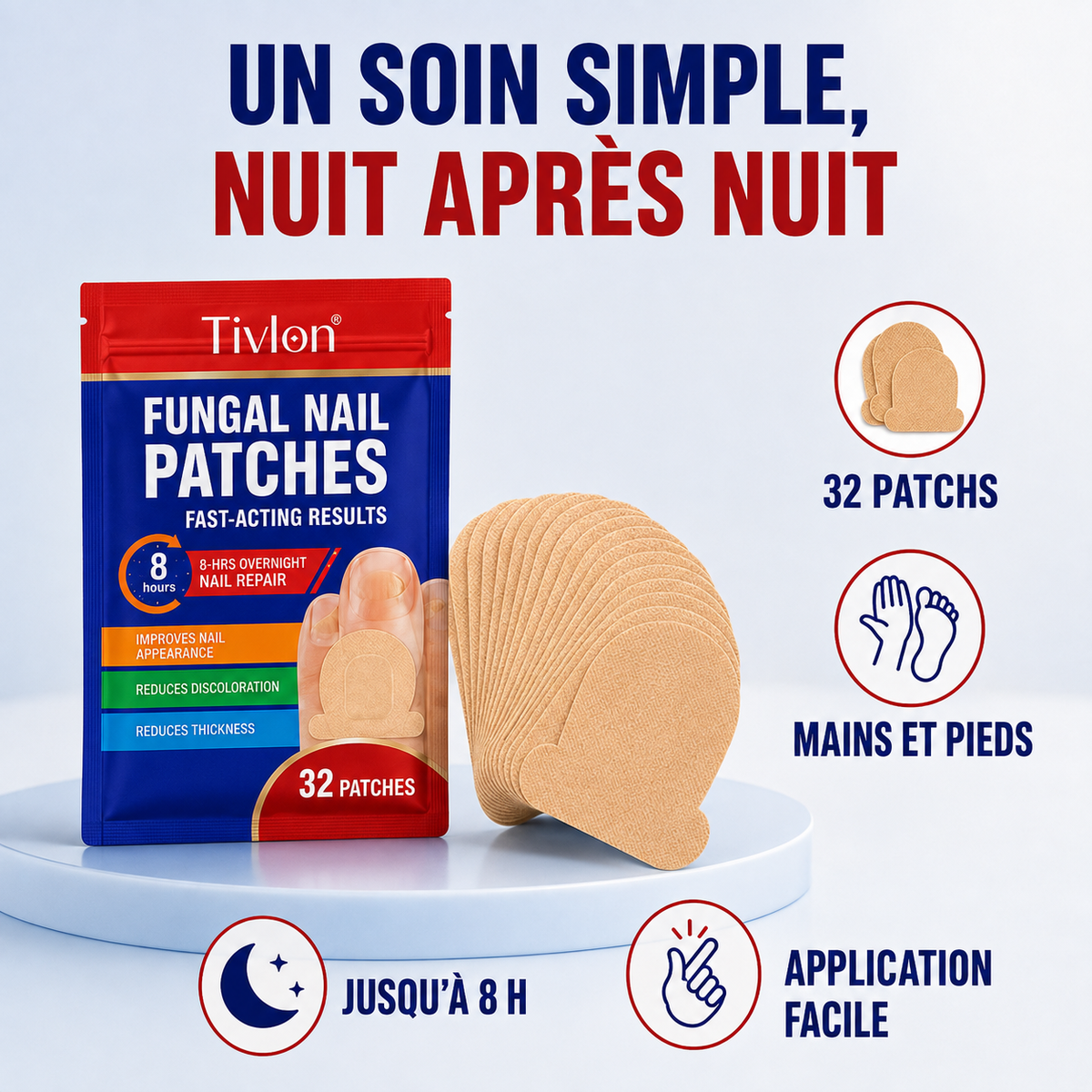 PureOngles 32 patchs pour mains et pieds